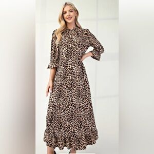 Leopard Print Maxi Dress